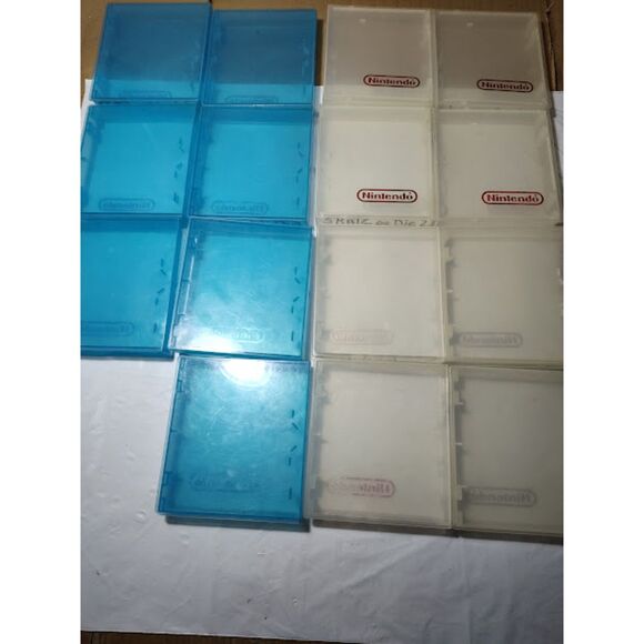 Vintage Lot of 15 Nintendo Hard Game Cases Clear & Blue - Picture 6 of 15